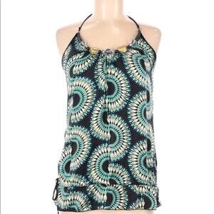 Buffalo by David Bitton green paisley silk halter top